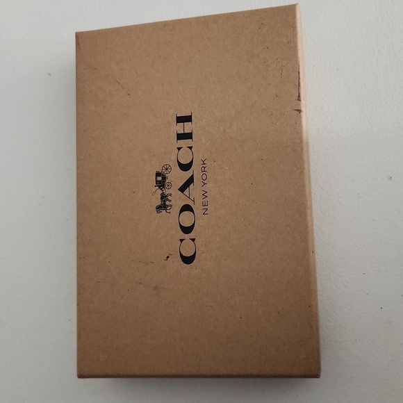 Coach Mens Wallet all over print and key chain ONLY FROM BOX SET NWT - Picture 11 of 15
